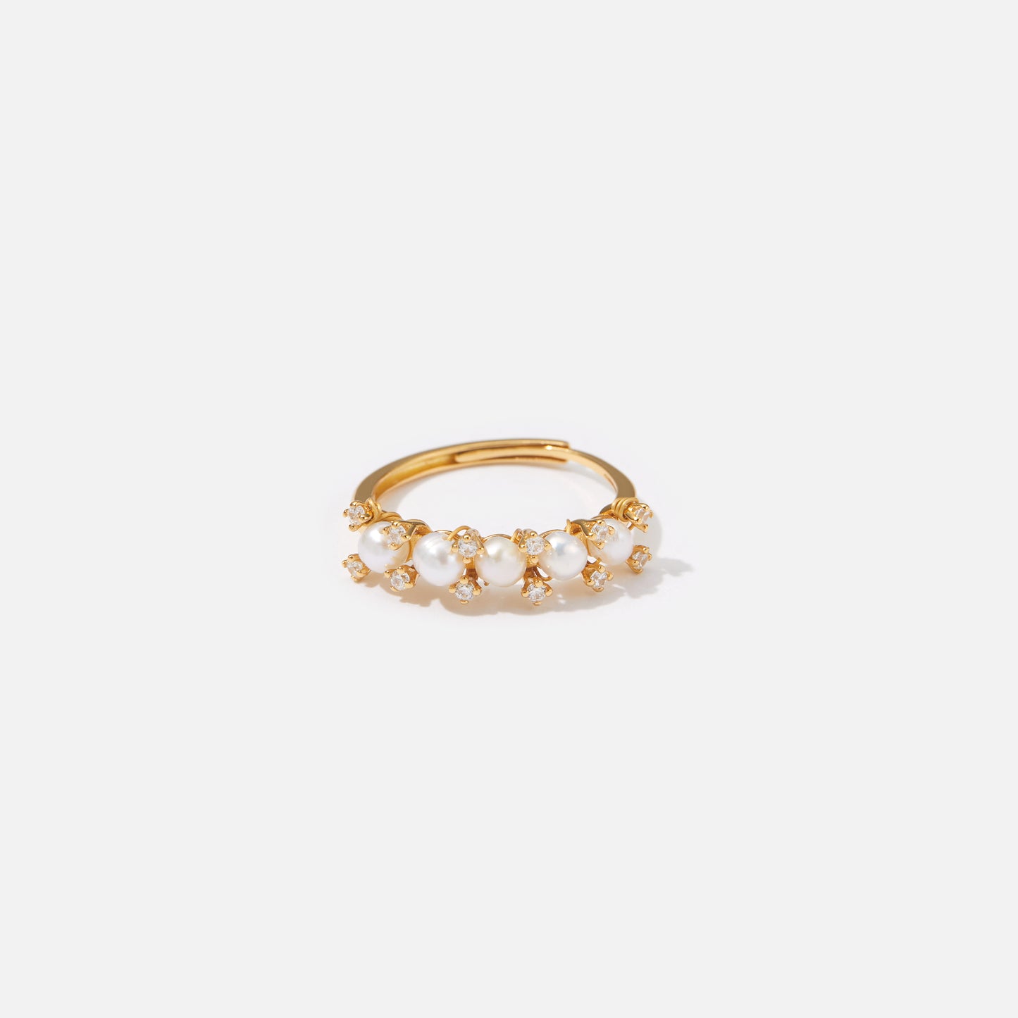 Coral - Vermeilring mit Süßwasserperlen