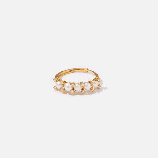 Coral - Vermeilring mit Süßwasserperlen